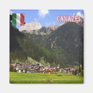 Imán TAA058 CANAZEI Panorama, Italia, Fridge