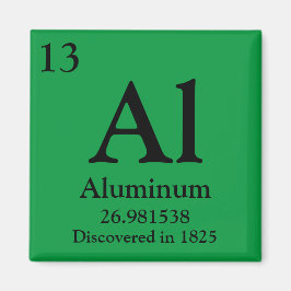 Imán Tabla periódica de aluminio