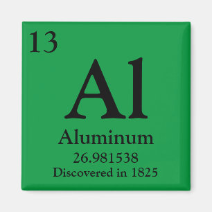 Imán Tabla periódica de aluminio