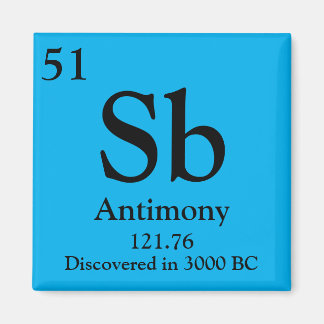 Imán Tabla periódica de antimonio