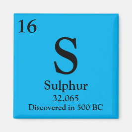 Imán Tabla periódica de azufre