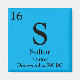 Imán Tabla periódica de azufre