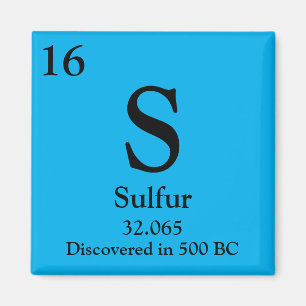 Imán Tabla periódica de azufre