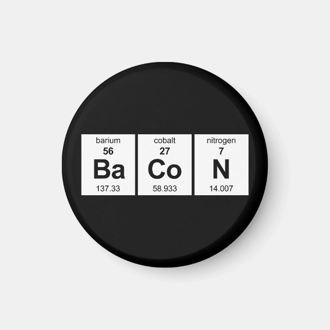 Imán Tabla periódica de BaCoN (Frente)