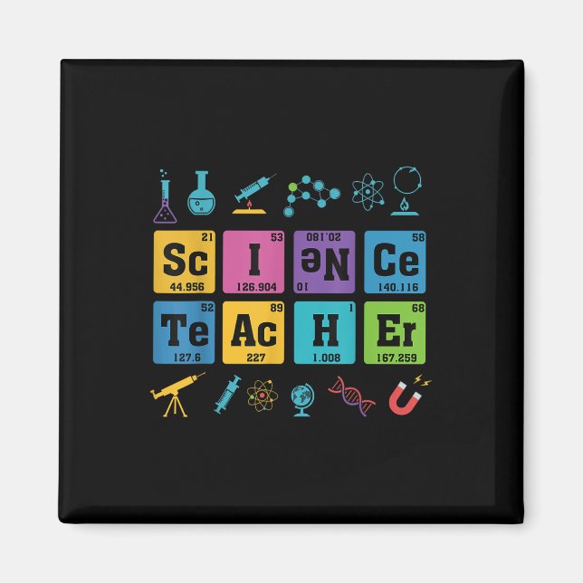 Imán Tabla periódica de elementos de química para profe (Frente)