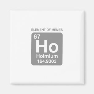 Imán Tabla periódica de la ciencia 67 Elemento Meme de 