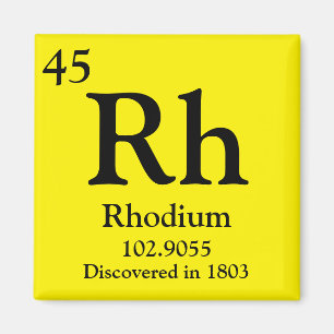 Imán Tabla periódica de rodio