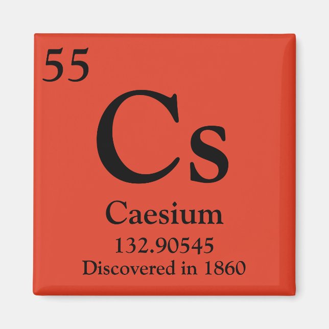 Imán Tabla periódica del cesio (Frente)