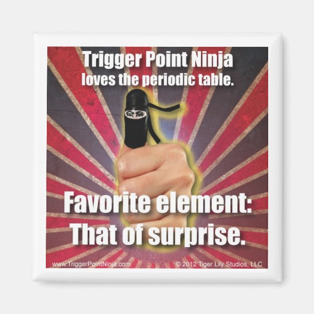 Imán Tabla periódica Ninja ® de punto desencadenante (Frente)
