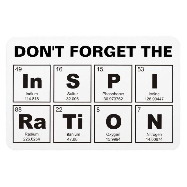 Imán Tabla química periódica de elementos: InSPIRaTiON (Horizontal)