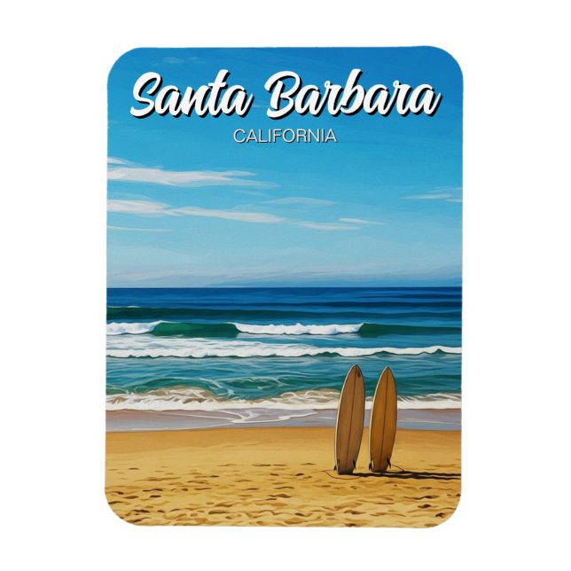 Imán Tablas de surf en Santa Bárbara California (Vertical)
