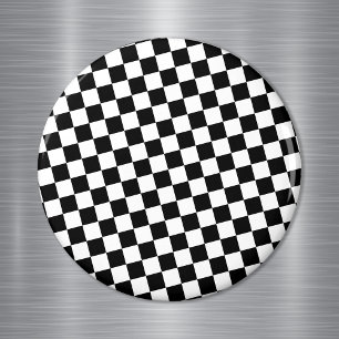 Imán Tablero de ajedrez negro y blanco