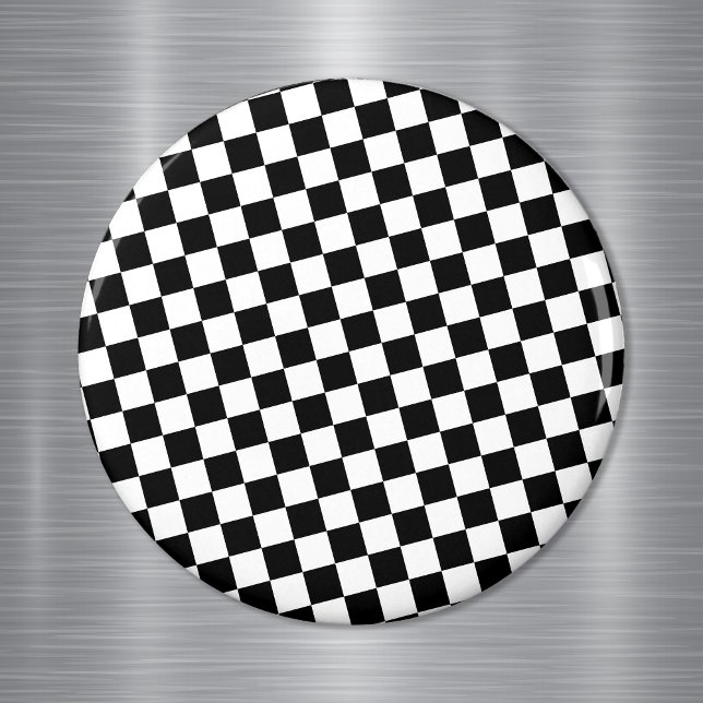 Imán Tablero de ajedrez negro y blanco (Subido por el creador)