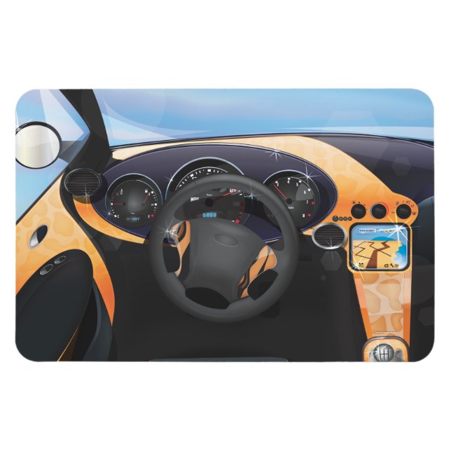 Imán Tablero de automóvil deportivo (Horizontal)