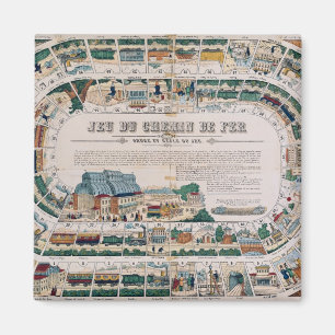 Imán Tablero para un juego ferroviario, 1850