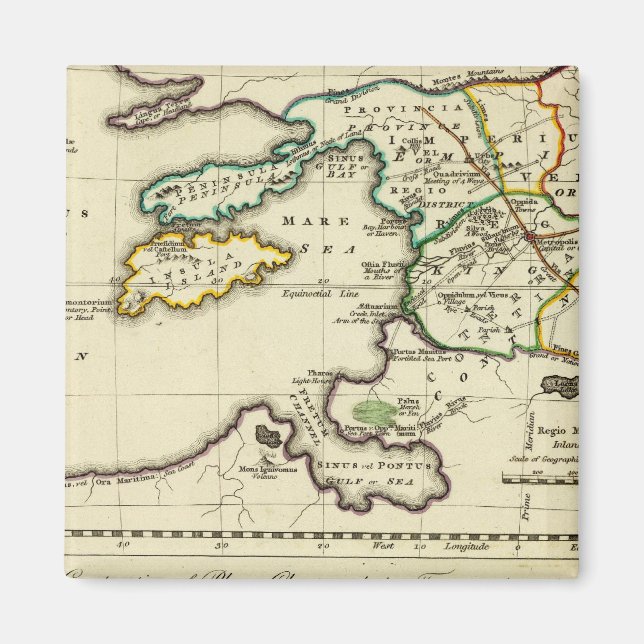 Imán Tabularum geographicarum Mapa Mundial (Frente)