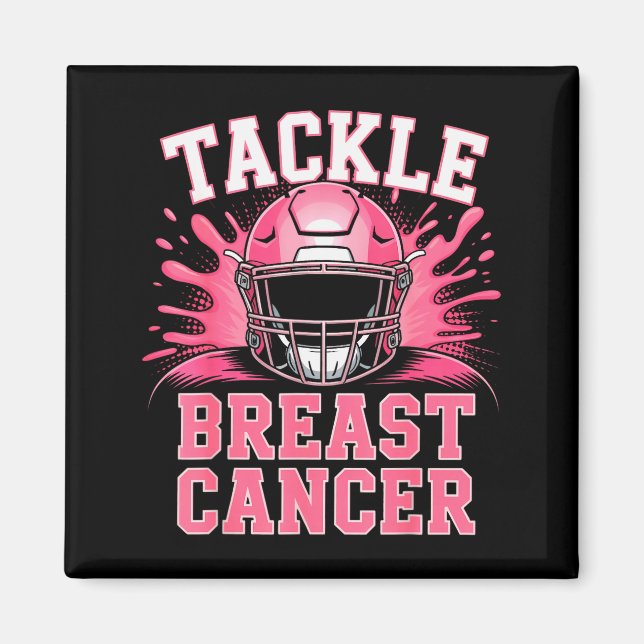 Imán Tackle Football Breast Cancer Awareness Nk Ribbon  (Frente)