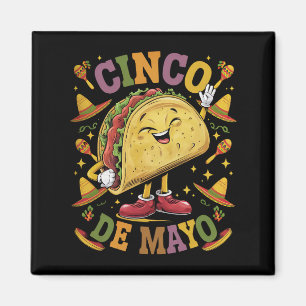 Imán Taco Bailarín Divertido Fiesta Cinco De Mayo