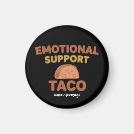 Imán Taco de Apoyo Emocional Divertido Retro Kawaii Con