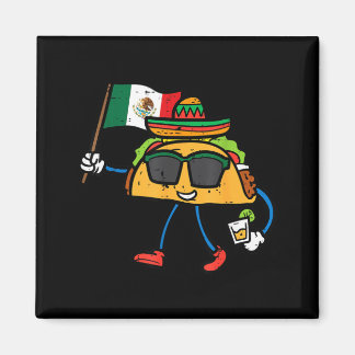 Imán Taco México Bandera Cinco De Mayo Mexicano