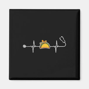 Imán Taco Sombrero Hearbeat Stethoscope Cinco De Mayo