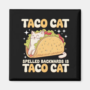 Imán Tacocat deletreado al revés Taco Cat Mexicano