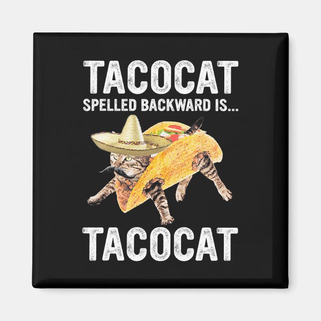 Imán Tacocat Spelled Backward Es... Tacocat Para Tacosa (Frente)