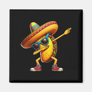 Imán Tacos con Dabbing Hermano Fiesta Cinco De Mayo Mex