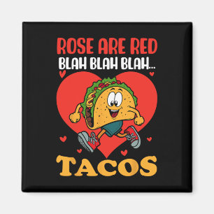 Imán Tacos Del Día De San Valentín Las Rosas Son Rojas