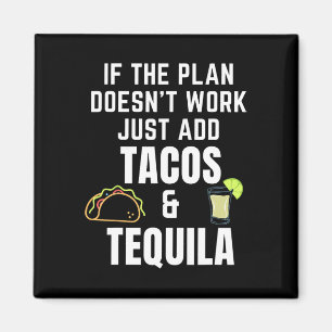 Imán Tacos Graciosos Y Cita Tequila Para Cinco De Mayo