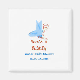 Imán Tacto de botas y champán burbujeante para despedid