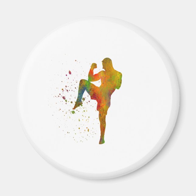 Imán Taekwondo-karate en acuarela (Frente)