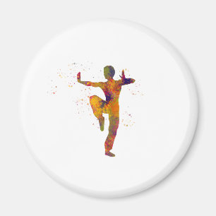 Imán Taekwondo-karate en acuarela