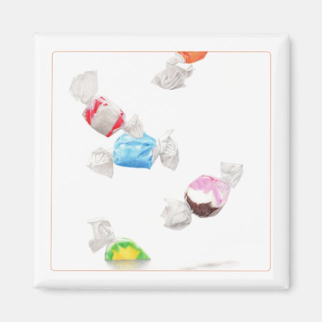 Imán TAFFED RAIN Square Magnet (Frente)