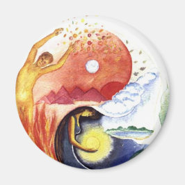 Imán Taijitu ilustrando la polaridad