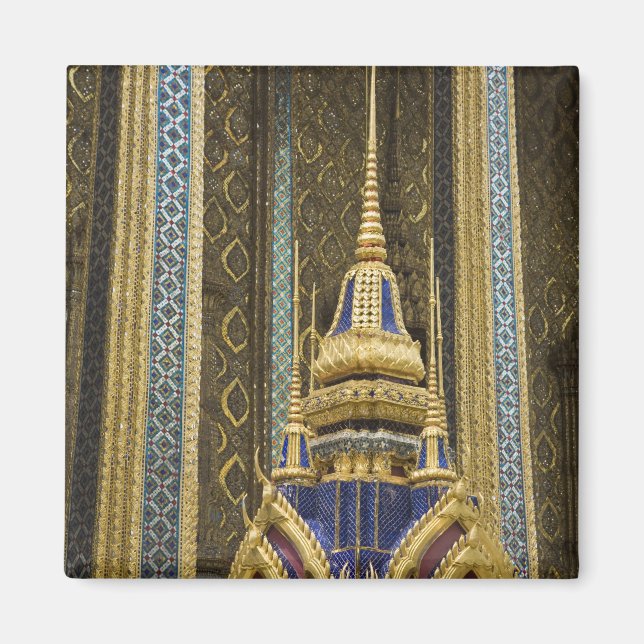 Imán Tailandia, Bangkok. Detalles de ornadamente decora (Frente)