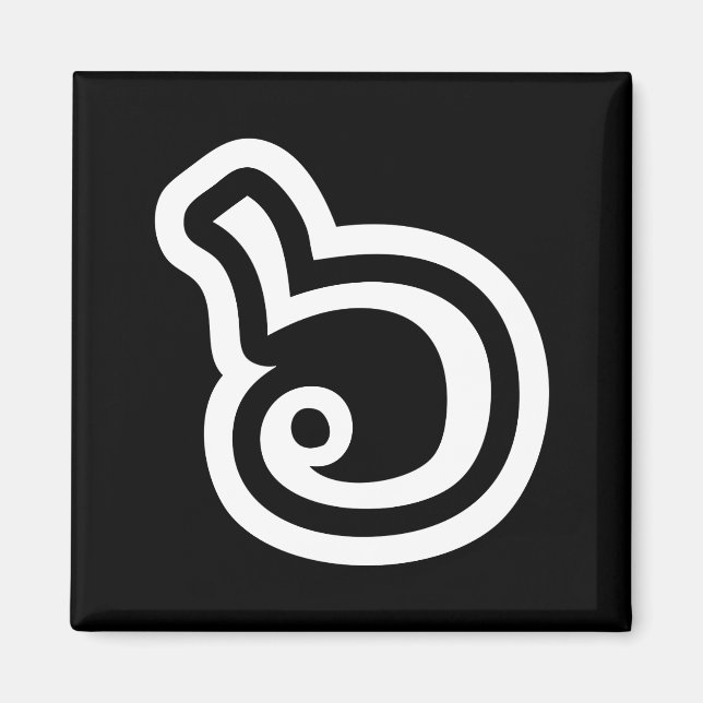 Imán Tailandia Número 6 / Seis / ๖ (Ho/Hok) Idioma tail (Frente)