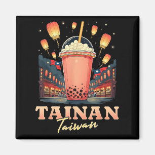 Imán Tainan Taiwan Boba Bubble Tea Souvenir taiwanés