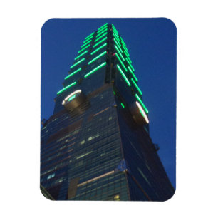 Imán Taipei 101 Night View 3"x4" Magnet
