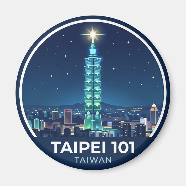 Imán Taipei 101 Taiwán (Frente)