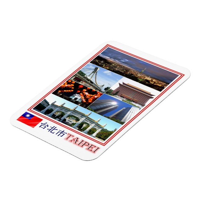 Imán Taipei - Taiwán - República de China - Mosaic - Ma (Lado Izquierdo)
