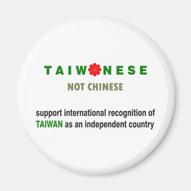 Imán Taiwaneses no chinos (Frente)