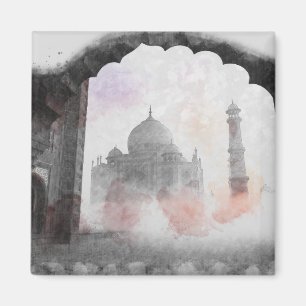Imán Taj Mahal Magnet vintage - Viaje de Agra India