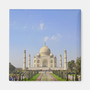 Imán Taj Mahal, un mausoleo situado en Agra, India,