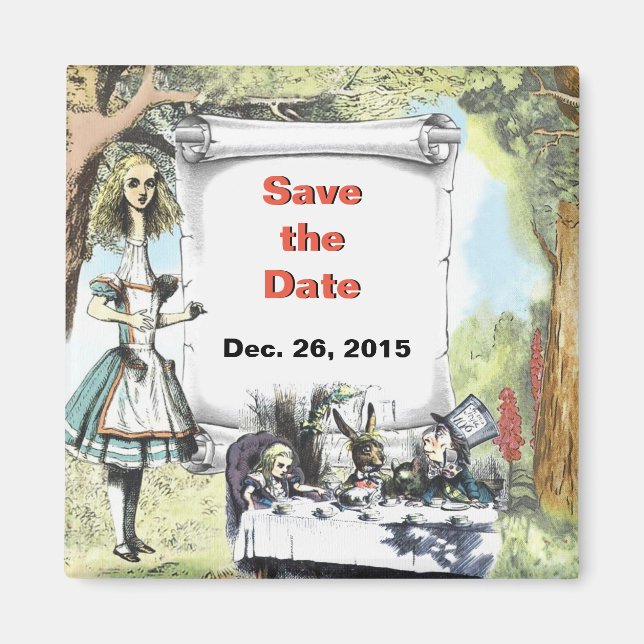 Imán Tall Alice 1 Save-the-Date (Frente)