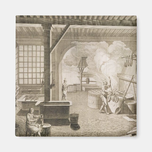 Imán Taller de curas de seda, de la Encyclopedie des (Frente)