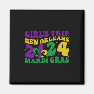Imán Taller del chica New Orleans 2024 Mardi Gras Appar