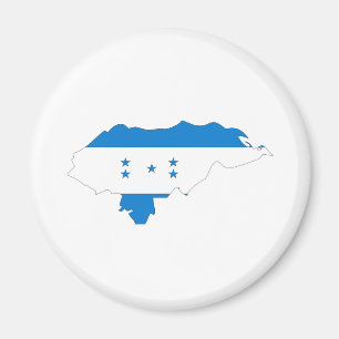 Imán Tamaño completo del mapa de bandera de Honduras
