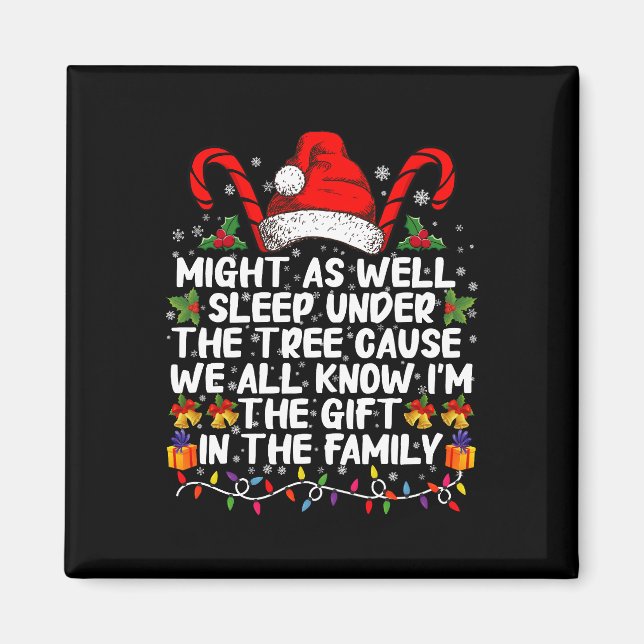 Imán También Podrían Dormir Bajo El Regalo De Los Navid (Frente)