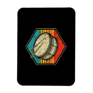 Imán Tambor de caja retro vintage - Línea de percusión